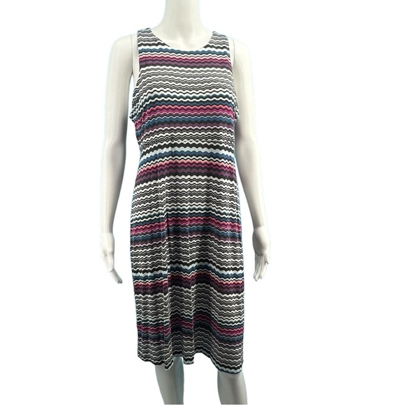 Athleta Modal Nomadic Chevron Santorini Dress Size Large Tall - Picture 1 of 9